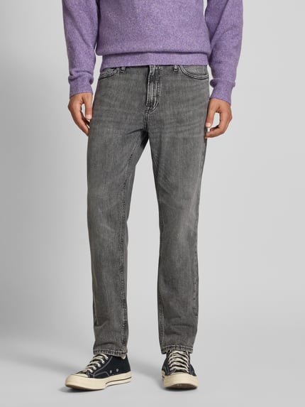JACK & JONES Straight fit jeans in 5-pocketmodel, model 'CLARK' Middengrijs - 4