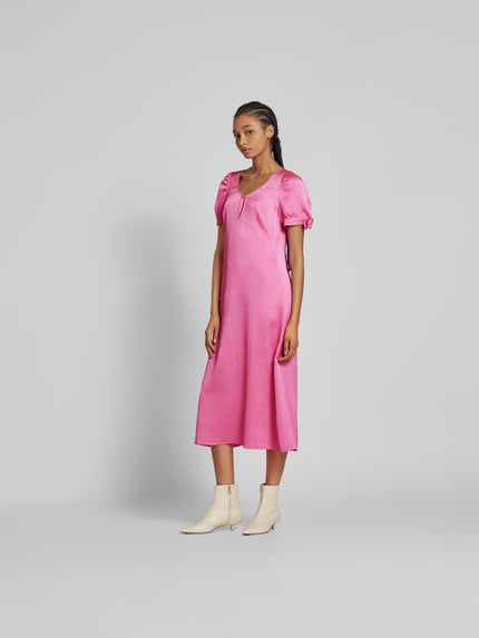 BAUM & PFERDGARTEN Midikleid mit Schleifen-Details Pink 1
