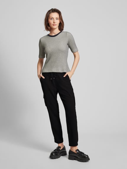 MAC Regular fit cargobroek met elastische band, model 'Easy Cool' Zwart - 1