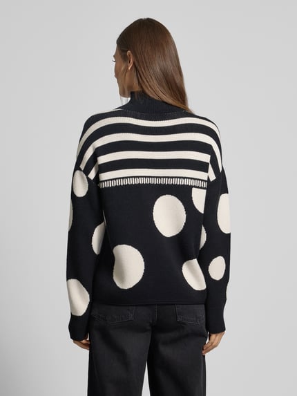 Oui Strickpullover mit Turtleneck Black 5