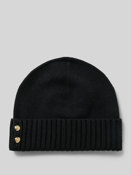 Lauren Ralph Lauren beanie met labeldetail Zwart - 1
