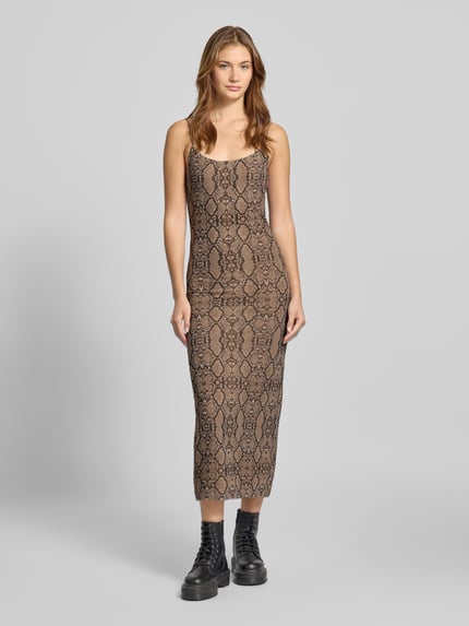 Gina Tricot Midi-jurk met spaghettibandjes en ronde hals Zand - 4