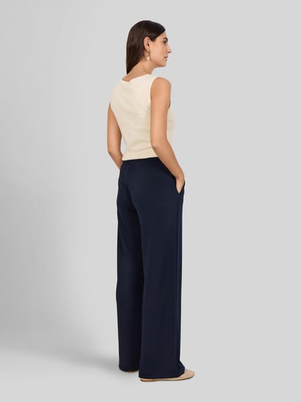 Soyaconcept Regular Fit Hose mit High Waist Jersey Marine 4