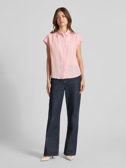 MORE & MORE Regular Fit Bluse mit verdeckter Knopfleiste Rose 1