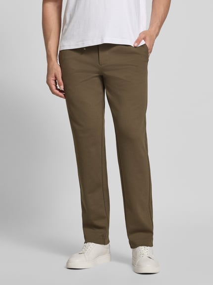 Lindbergh Stoffhose mit elastischem Bund Oliv 4
