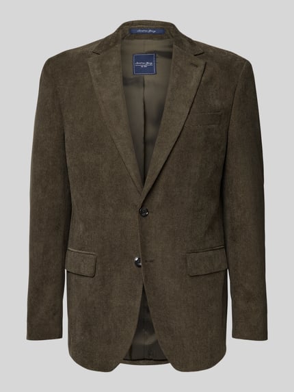 Christian Berg Men Marynarka o kroju slim fit z kołnierzem z połami Ciemnozielony 2