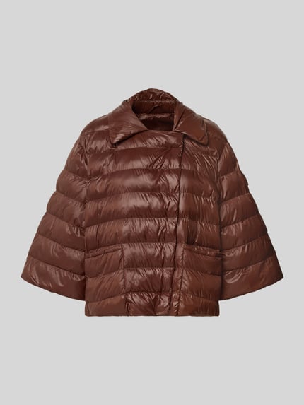 Produktfoto, Relaxed Fit Jacke in Stepp-Optik von Luisa Cerano, brązowa, z efektem pikowania, wykładany kołnierz, nakładane kieszenie, Długość tyłu w rozmiarze 36: 62 cm, Szerokość ramion w rozmiarze 36: 43 cm, Szerokość klatki piersiowej w rozmiarze 36: 60 cm, Długość rękawów w rozmiarze 36: 45 cm