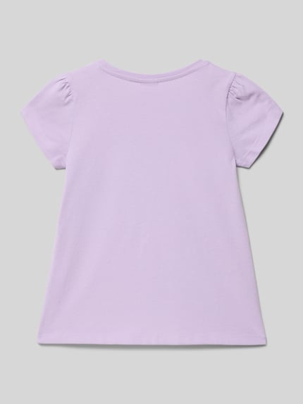 Productfoto, A-Shape Fit T-Shirt uit zuivere katoen van s.Oliver RED LABEL, effen lila, korte mouwen, jerseystructuur, ronde hals