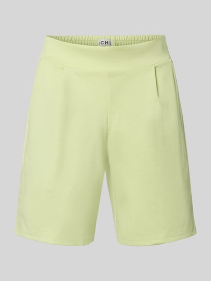 ICHI Shorts mit elastischem Bund Modell 'Kate' Hellgruen 2