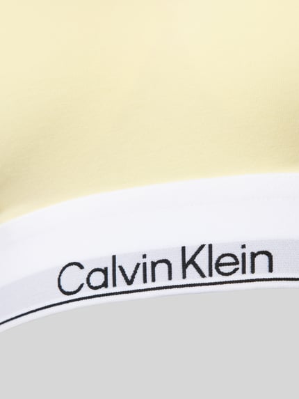 Calvin Klein Underwear Bralette aus Baumwoll-Mix Hellgelb 2