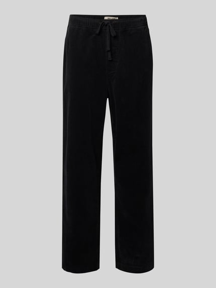 ONLY & SONS Loose fit corduroy broek van katoenmix, model 'FADE' Zwart - 2