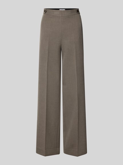 Produktfoto, Straight Leg Fit Hose mit Viskose-Anteil van Tommy Hilfiger in melange look met persvouwen, middelhoge taille en zijzakken.