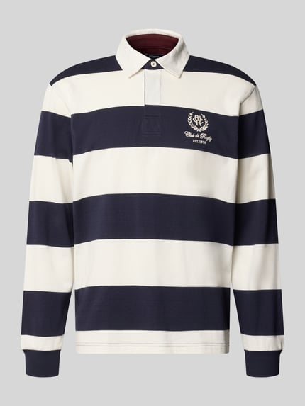 MCNEAL Regular Fit Rugbyshirt mit Logo-Stitching Dunkelblau 1
