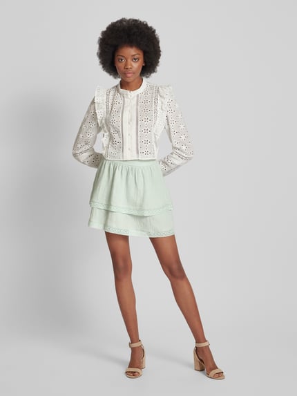 VERO MODA Minirock im Stufen-Look Modell 'NATALI' Schilf 1