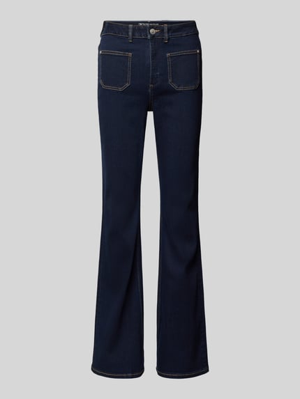 Tom Tailor Denim flared fit jeans van katoenmix Donkerblauw - 2