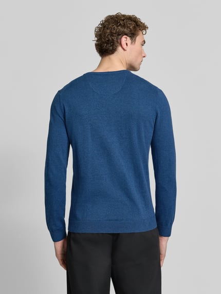 s.Oliver RED LABEL Pullover mit Logo-Stitching Dunkelblau 5