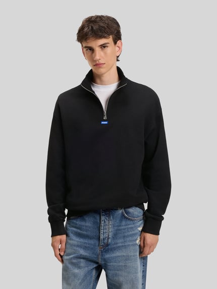 HUGO Blue troyer o kroju regular fit z czystej bawełny model 'Neeler' Czarny 4