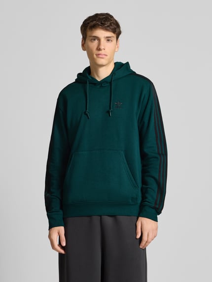 adidas Originals Regular fit hoodie met logostitching Donkergroen - 4