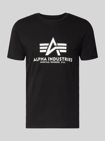 T-Shirt mit Logo und Rundhalsausschnitt Shop The Look MANNEQUINE