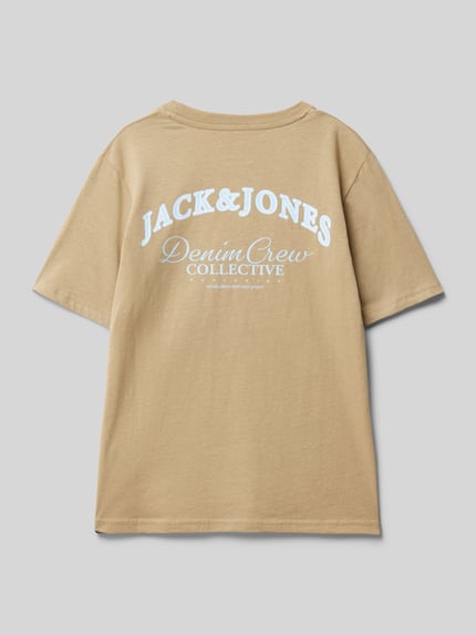 JACK & JONES T-Shirt mit Label-Print Camel 3