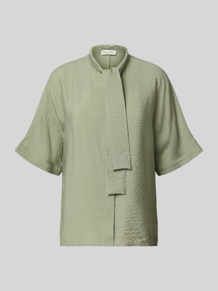 Marc O'Polo Relaxed Fit Schluppenbluse aus Viskose-Mix Hellgruen 2