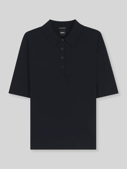 BOSS regular fit poloshirt van zuivere scheerwol model 'FIDENKA' Marineblauw - 2