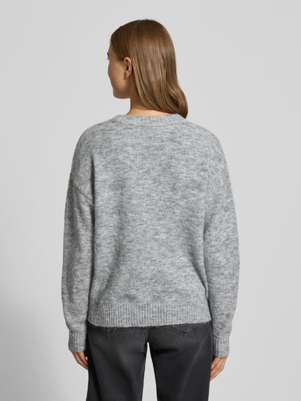 FREE/QUENT Relaxed Fit Strickpullover mit Woll-Anteil Modell 'Novala' Mittelgrau Melange 5