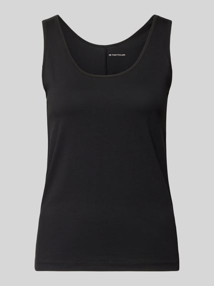 Tom Tailor Regular Fit Tank Top aus Baumwoll-Mix Black 2