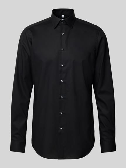 Christian Berg Men Regular Fit Businesshemd mit extra langem Arm Black 2