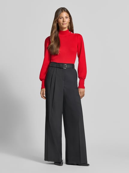 Lauren Ralph Lauren Slim fit pullover met col van mix van katoen en modal Rood - 1