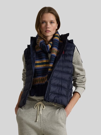 Polo Ralph Lauren Kamizelka pikowana o kroju regular fit z wyhaftowanym logo Granatowy 4