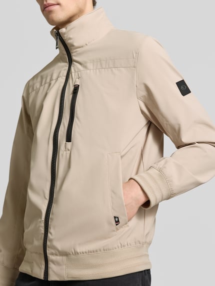 Tom Tailor comfort fit blouson met geribde rompzoom Beige - 3