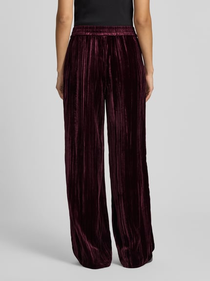 Jake*s Casual Wijdte broek van viscosemix Prune - 5