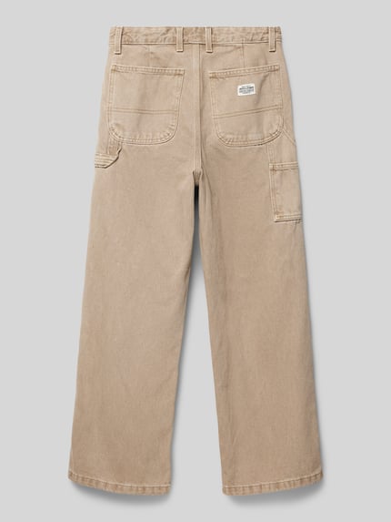 JACK & JONES Chinosy z ozdobnymi szwami model ‘ALEX’ Kamienny 3