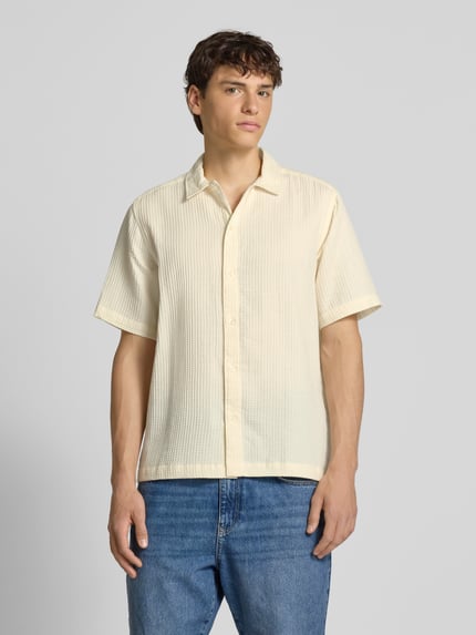 ONLY & SONS Regular Fit Freizeithemd aus reiner Baumwolle Offwhite 4