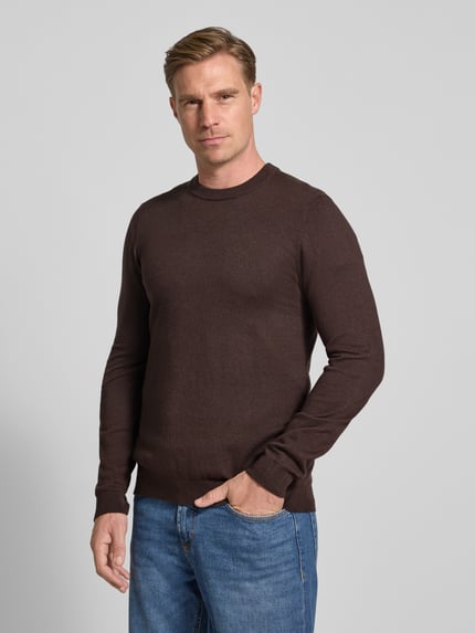 MCNEAL Gebreide pullover met kasjmier Chocoladebruin gemêleerd - 4