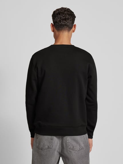 Alpha Industries Bluza z Nadruk z logo Model 'BASIC SWEATER' Czarny 5