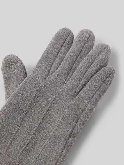 EEM Handschuhe mit weichem Fleece-Innenfutter Hellgrau Melange 3