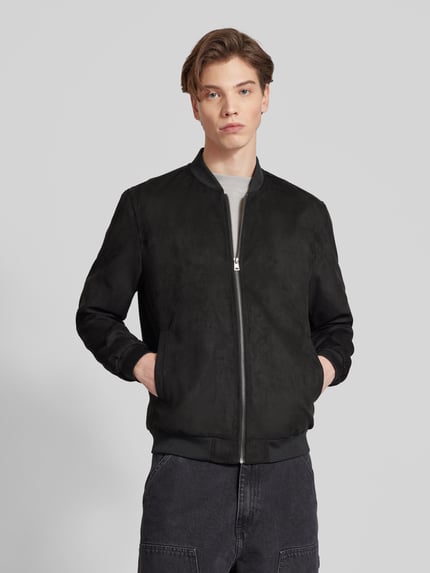 ONLY & SONS Regular Fit Blouson in Lederoptik Modell 'LUCAS' Black 4