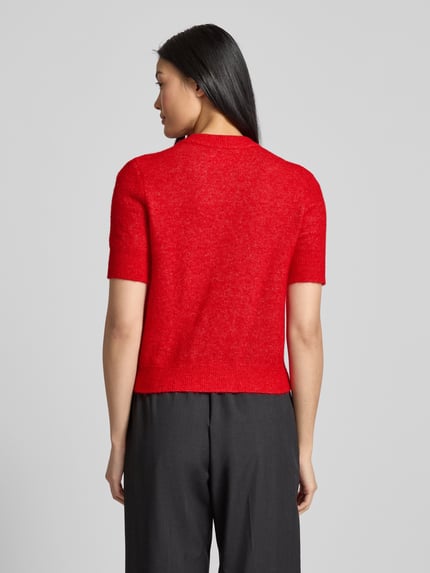 Samsøe Samsøe Cardigan aus Woll-Mix mit 1/2-Arm Modell 'NOURA' Rot 5