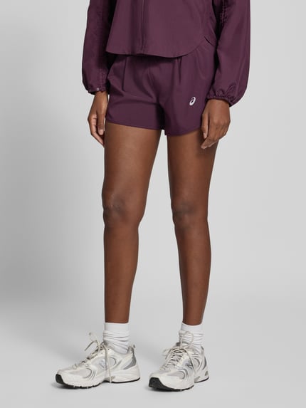ASICS Short met logo en elastische band Bordeaux - 4