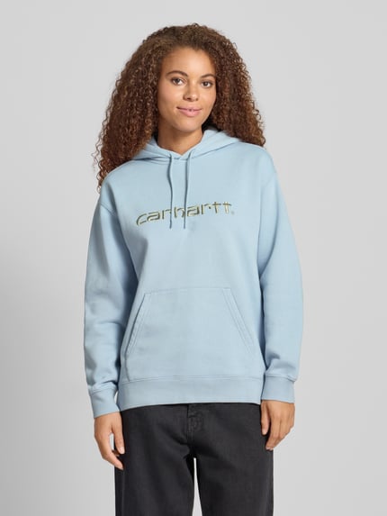 Carhartt Work In Progress Hoodie met kangoeroezak Lichtblauw - 4
