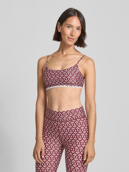 The Upside Biustonosz typu bralette z wyhaftowanymi detalami Bordowy 4