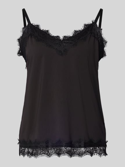 Top mit Spitzenbesatz Modell 'BICCO' Shop The Look MANNEQUINE