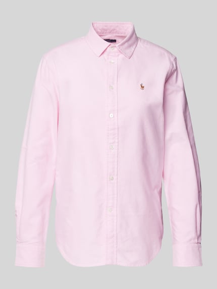 Polo Ralph Lauren Hemdbluse mit Logo-Stitching Modell 'Kendal' Pink 2