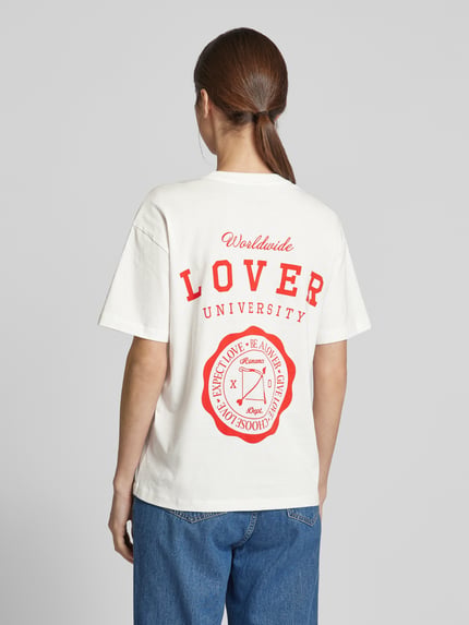VERO MODA Relaxed Fit T-Shirt aus reiner Baumwolle Modell 'SOPHIE MIA' Weiss 5