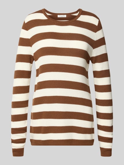 Christian Berg Woman Strickpullover mit Grobstrick Cognac 2