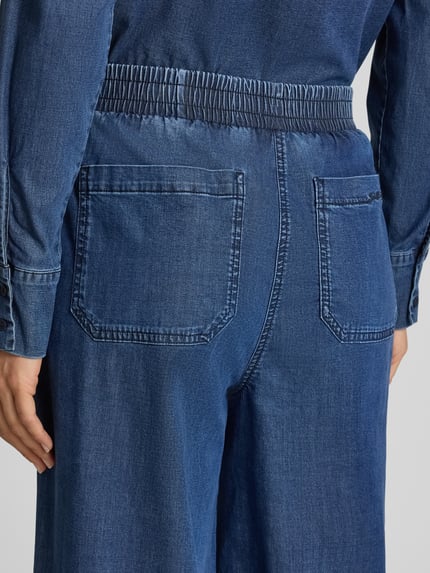 Smith and Soul Wide Leg Stoffhose in Denim-Optik Jeansblau 3