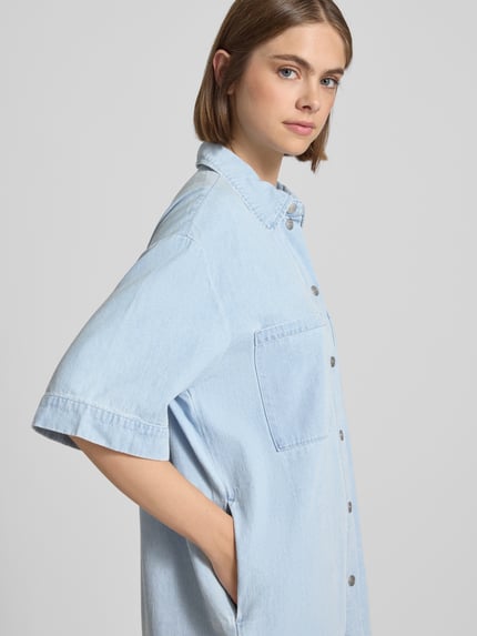 NOISY MAY® Sukienka jeansowa z kieszeniami na piersi model ‘OREGON’ Jasnoniebieski 3