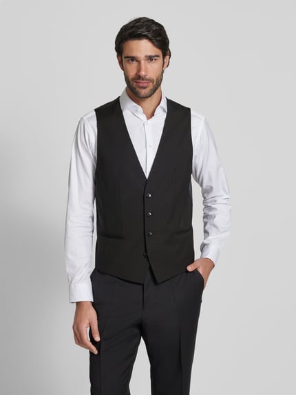 BOSS Gilet met knoopsluiting Zwart - 4